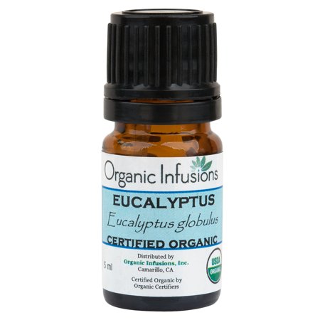 Eucalyptus Essential Oils Organic Infusions Aromatherapy Aroma 0.17 FL.OZ (5 mL) w/ Velvet Bag