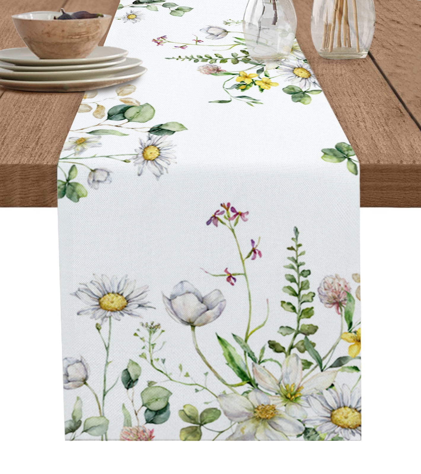 Eucalyptus Farmhouse Plant Lavender Wedding r Table Runners Coffee