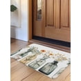 thumbnail image 1 of Eucalyptus Flower Door Mat&nbsp;Indoor Outdoor Entrance,Non Slip Small Rug for Kitchen Bathroom Entryway Rug,Orange Floral Sage Green Leaf Daisy Washable Doormat Floor Mat 18x30 Inch, 1 of 8
