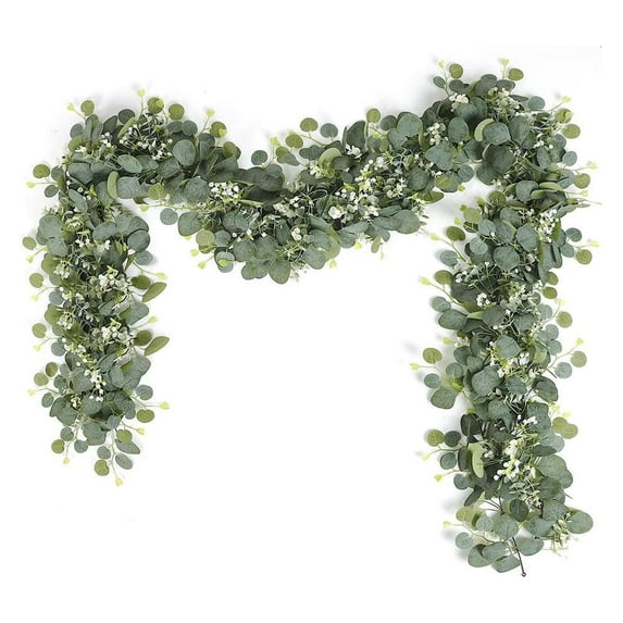 Eucalyptus Garland,70.86inch Artificial Eucalyptus Leaves Greenery Garland,Faux Eucalyptus Garland Plant,Spring Garland Vines,for Wedding Arch Wall Table Home Party Indoor Outdoor Decor