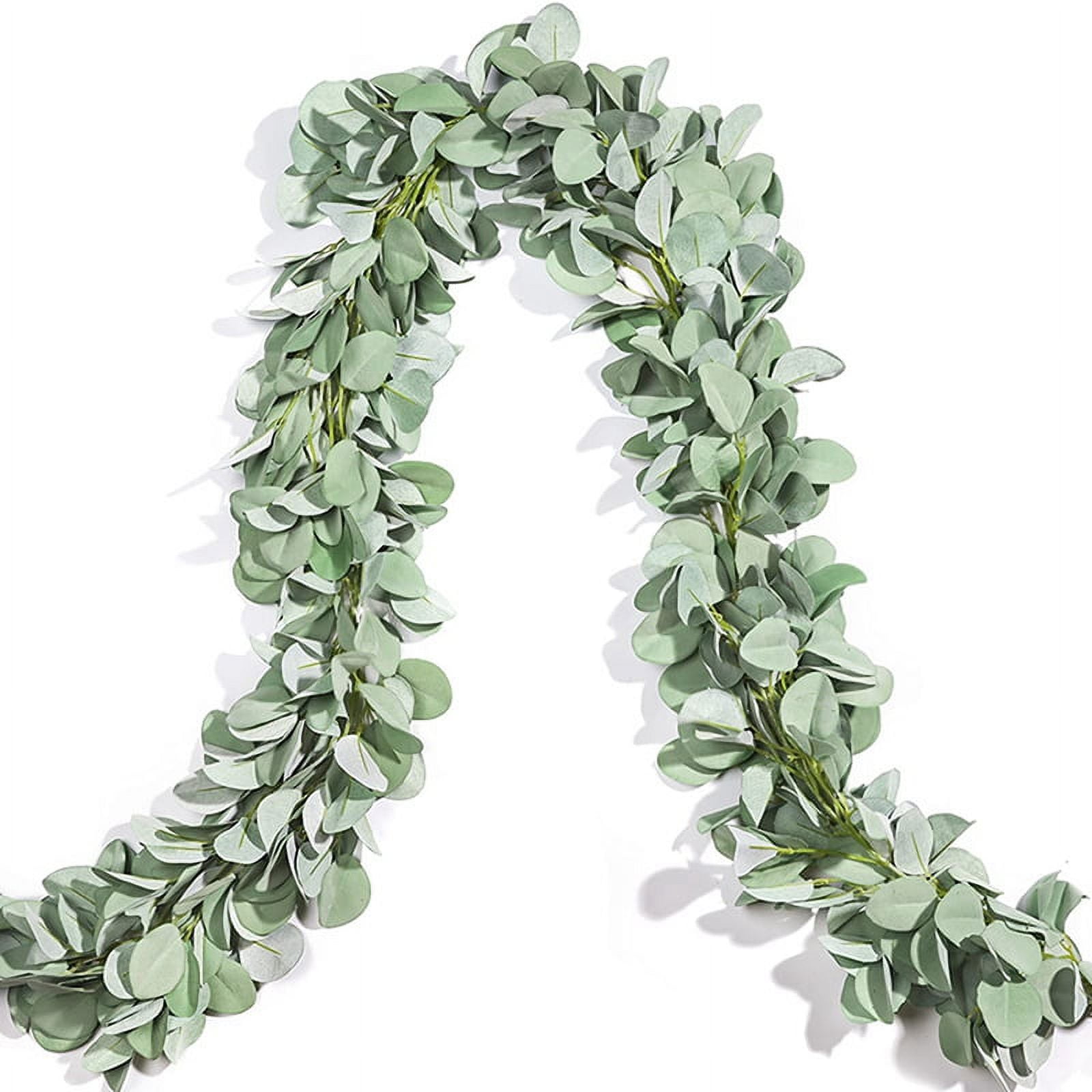 Eucalyptus Garland, Lambs Ear Garland Faux Leaves Vine for Wedding ...