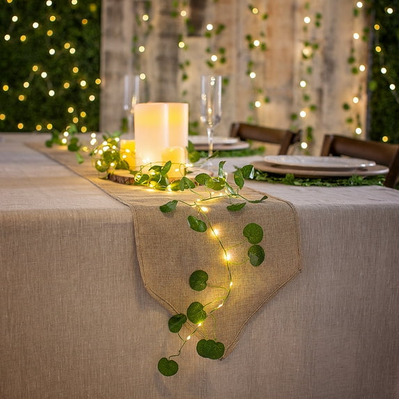 Eucalyptus Garland String Lights - 3 Pieces
