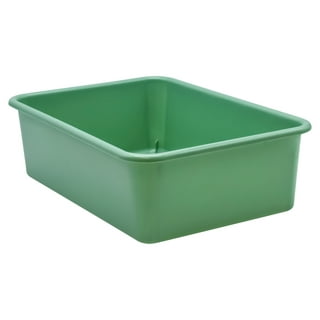 Greenmade Extra Strong 27 Gallon Plastic Storage Bin, Multi Color, 4 Pack. Heavy Duty Built with Snap Fit LID. Factory Direct (Green & Yellow)