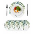 thumbnail image 1 of Eucalyptus Green Round 15 Inch Placemats Set of 4, Gradient Leaves Retro Watercolor Plant HeatResistant Non Slip Place Mats for Dining Table, Wipeable Braided Kitchen Table Mats for Housewarming, 1 of 9