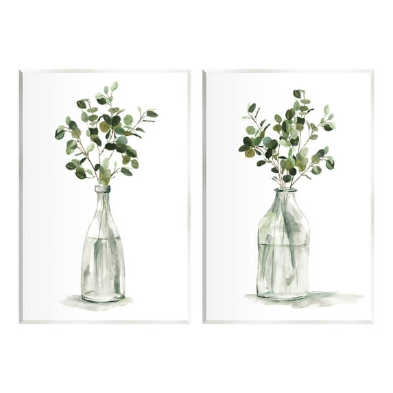 Eucalyptus Herbal Bouquet Arrangement Botanical & Floral Graphic Art Unframed Art Print Wall Art, Set of 2
