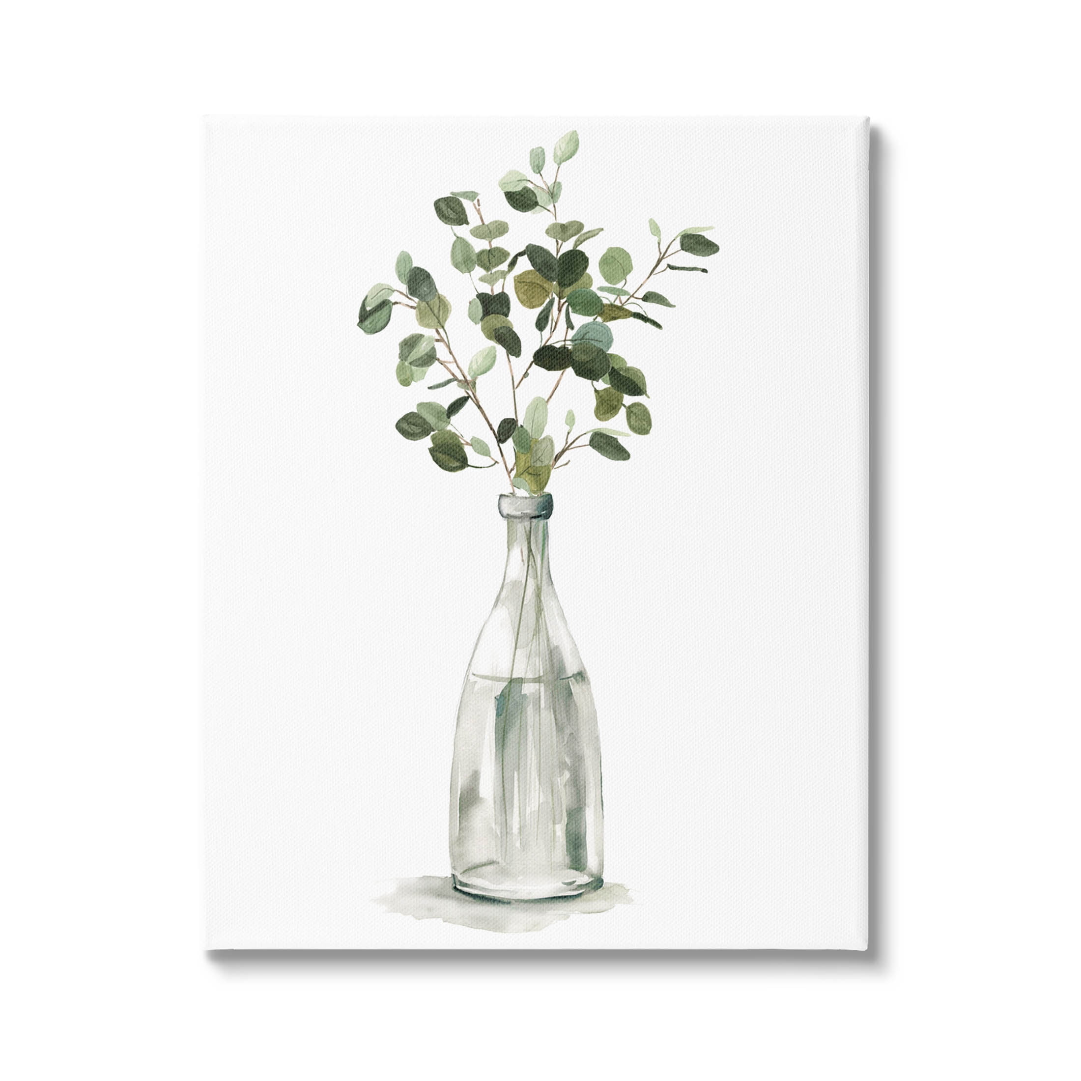 Eucalyptus Herbs Bottle Vase Canvas Wall Art, 20" x 16"