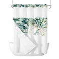 thumbnail image 1 of Eucalyptus No Hook Shower Curtain Waterproof, Bathroom Curtains with Snap in Liners and See Through Top Window, Leaf Branch Nature Fruit Spring Summer Hotel Style Bathtub Curtains Shower 60"Wx72"L, 1 of 8