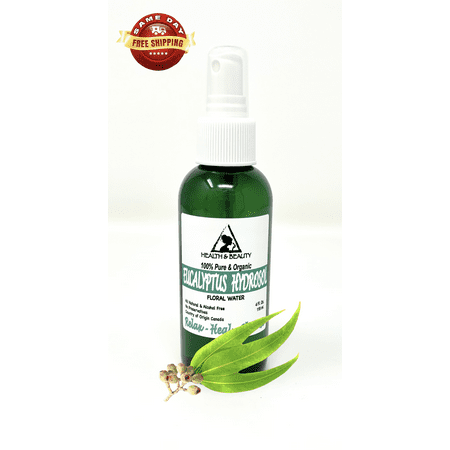 Eucalyptus Hydrosol Organic Floral Water 100% Pure and Natural 4 oz