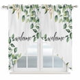 thumbnail image 1 of Eucalyptus Kitchen Window Curtains, Swag Curtains Valance for Bedroom Living Room Bathroom, Sage Green Vines Branch Watercolor Plant Rod Pocket Window Treatment Curtain Block Drapes 2 Panels 36"x45", 1 of 9