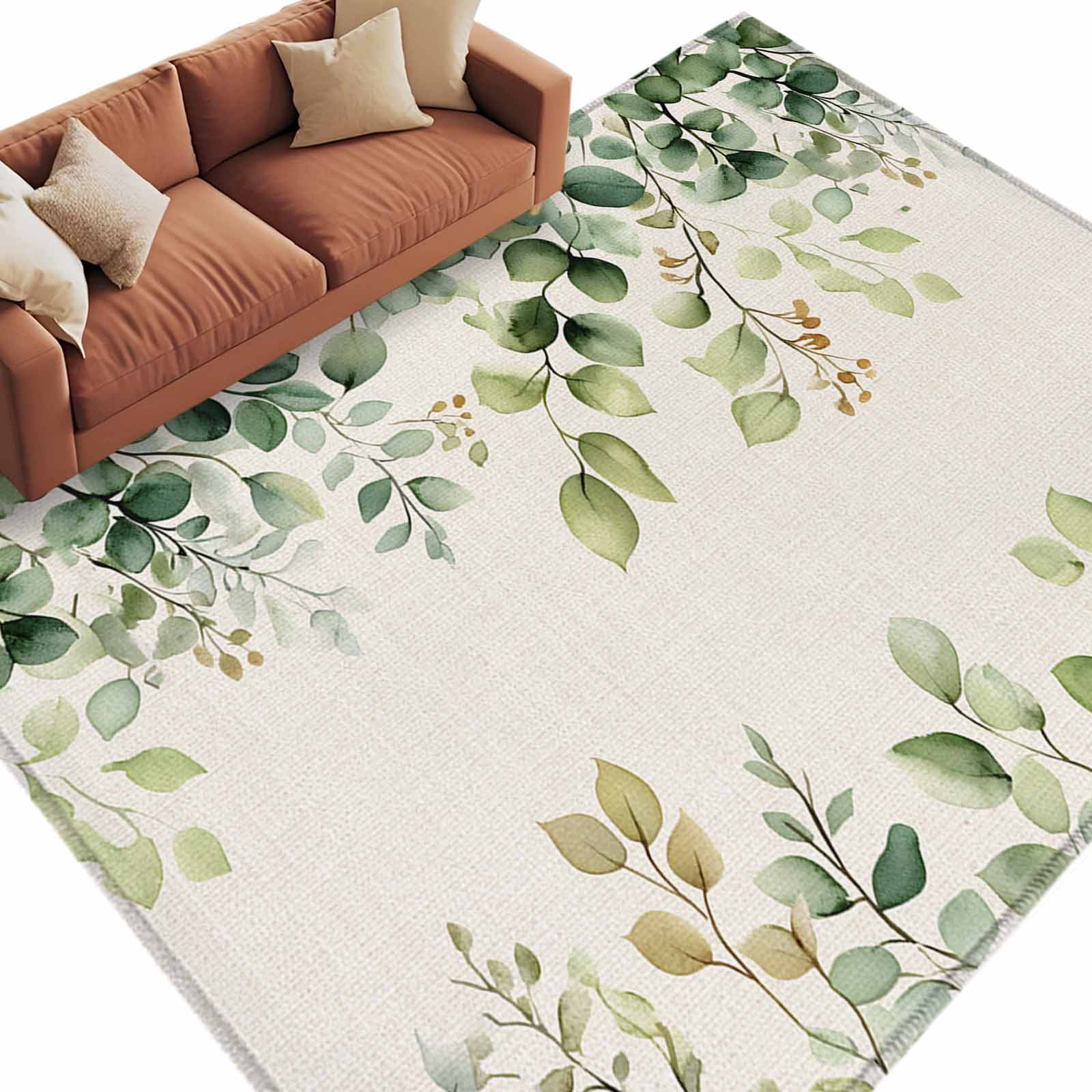 Eucalyptus Large Area Rugs for Bedroom Living Room, Soft Non Slip ...
