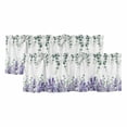thumbnail image 1 of Eucalyptus Lavender Curtain Valances for Windows, Kitchen Valance Window Treatments Panel 2 Pack, Botanical Watercolor Flowers Leaves Rod Pocket Short Curtains for Bathroom Bedroom 42 x 18 Inch, 1 of 8