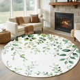 thumbnail image 1 of Eucalyptus Leaf 7FT Round Area Rugs for Living Room Watercolor Green Plant Country Ultra-Thin Non-Slip Round Rugs Machine Washable Low Pile Circle Carpet for Bedroom Kitchen Nursery, 1 of 9