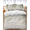 thumbnail image 1 of Eucalyptus Leaf Bedding Duvet Cover Set King Size 4 Pieces Country Plant Linen Texture Bedding Set with Zipper Closure, 1 Comforter Cover 92x106 Inches 1 Flat Sheet & 2 Pillow Cases, 1 of 7