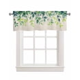 thumbnail image 1 of Eucalyptus Leaf Kitchen Valances for Windows Farmhouse Linen Window Valance Curtain for Living Room Window Treatment Farmhouse Spring Leaves Plants Vines Valance Rod Pocket Topper Drape, 42 x 18 Inch, 1 of 6