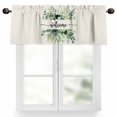 thumbnail image 1 of Eucalyptus Leaf Kitchen Valances for Windows Vintage Green Leaf Spring Summer Rod Pocket Curtain Valances for Living Room Bedroom Cafe Window Treatment, 1 Panel, 60x18 Inch, 1 of 7
