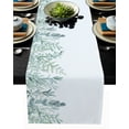 thumbnail image 1 of Eucalyptus Leaf Plant Table Runners For Wedding Party Decoration Modern Linen Cotton Table Runner Home Decor, 1 of 5