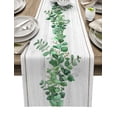 thumbnail image 1 of Eucalyptus Leaf Plant Table Runners For Wedding Party Decoration Modern Linen Cotton Table Runner Home Decor, 1 of 1