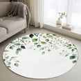 thumbnail image 1 of Eucalyptus Leaf Round Rugs for Living Room 3ft Country Green Plant Farm Non Slip Circle Rug Washable Low-Profile Indoor Carpet for Bedroom, Dining Room, Bathroom, 1 of 9