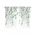 thumbnail image 1 of Eucalyptus Leaf Sage Green Sheer Curtains 54 Inch Length 2 Panels Set for Living Room/Bedroom, Spring Weeping Leaves Botanical Kitchen Curtains Grommet Semi-Sheer Curtains Window Treatments 42"x54"x2, 1 of 7
