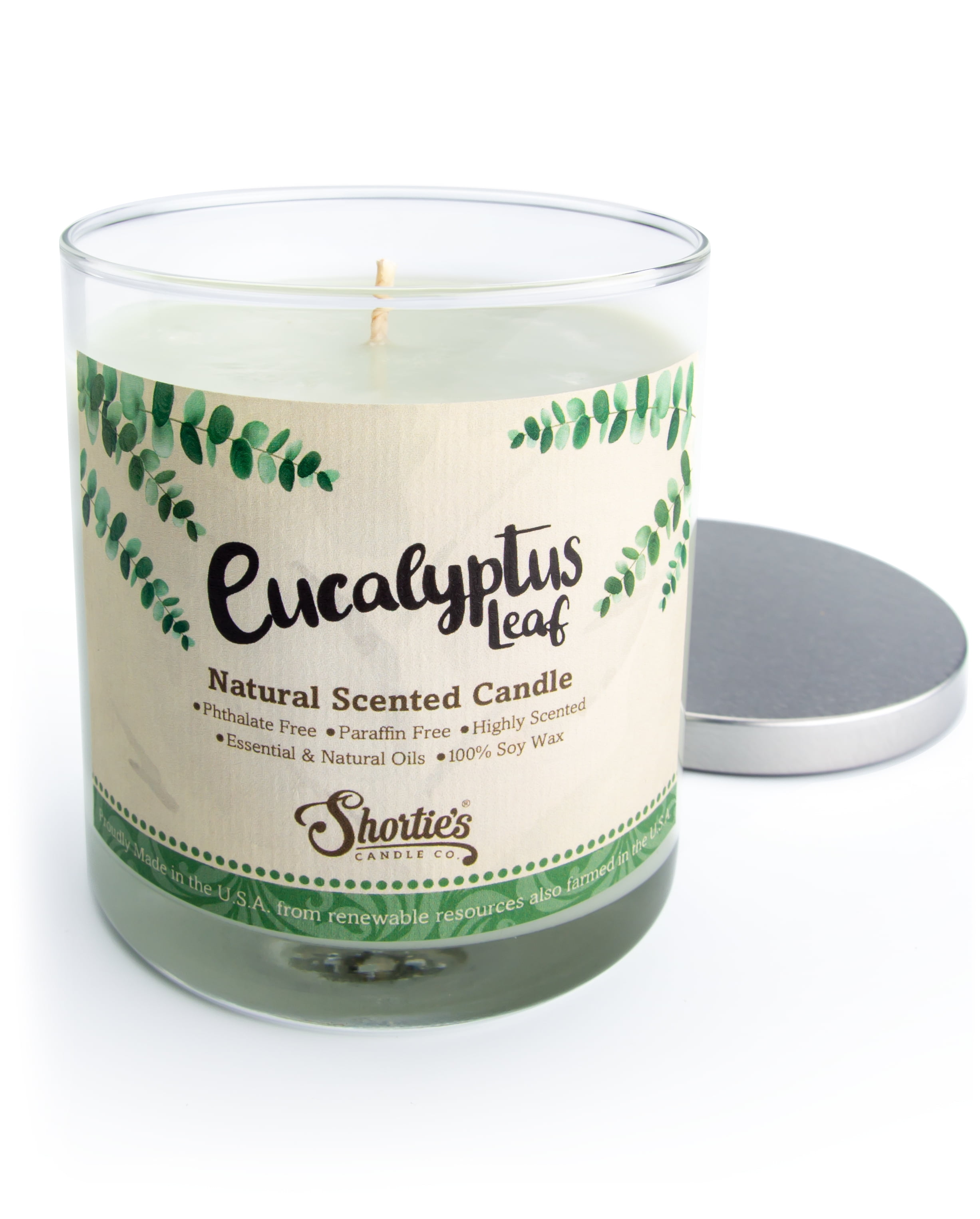 Eucalyptus Leaf Scented Natural Soy Candle, Essential Fragrance Oils ...