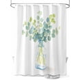 thumbnail image 1 of Eucalyptus Leaf Shower Curtain, Vintage Green Leaf Plant Waterproof Shower Curtain Set with 12 Hooks Lightweight Washable Fabric Shower Curtains for Bathroom 48x72 Inches, 1 of 6
