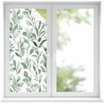 thumbnail image 1 of Eucalyptus Leaf Window Privacy Film Green Botanical Rustic Watercolor Leaf Decorative Glass Window Film UV Blocking Static Cling Non-Adhesive Sticker Covering for Home Door 19.6 x 39.3 inches, 1 of 7