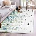 thumbnail image 1 of Eucalyptus Leaves 3x5 Area Rugs for Living Room, Green Leaf Butterfly Botanical Non Slip Floor Mat Washable Low-Profile Indoor Carpet for Bedroom, Dining Room, Bathroom, 1 of 9
