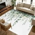 thumbnail image 1 of Eucalyptus Leaves 8x10 Area Rugs, Spring Farmhouse Retro Botanical Non-Skid Rubber Backing Large Rectangle Rugs - Living Room Bedroom Home Office, Indoor Floor Mat Carpets Washable Rug, 1 of 9