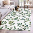 thumbnail image 1 of Eucalyptus Leaves Area Rugs 2.7'x5', Washable Small Throw Rugs for Kitchen Bedroom, Green Summer Botanical Watercolor Indoor Outdoor Rug Non-Slip Low Pile Carpet Runner Reversible Floor Mats, 1 of 8