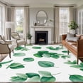 thumbnail image 1 of Eucalyptus Leaves Area Rugs 5'x8', Washable Small Throw Rugs for Classroom Bedroom, Spring Botanical Leaf Sage Green Indoor Outdoor Rug Non-Slip Low Pile Carpet Runner Reversible Floor Mats, 1 of 8
