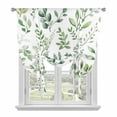 thumbnail image 1 of Eucalyptus Leaves Balloon Curtains for Windows, Bedroom Curtains 54 Inch Length, Sage Green Watercolor Farmhouse Tie Up Curtains Panels Thermal Insulated Bathroom Curtains Window 42"x54", 1 of 8