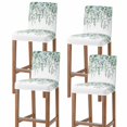 thumbnail image 1 of Eucalyptus Leaves Bar Stool Cover Set of 4, Spring Summer Farmhouse Botanical Stretch Bar Chair Cover, Removable Washable Pub Counter Stool Chair Slipcover for Kitchen Dining Room Pub Cafe, 1 of 9