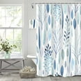 thumbnail image 1 of Eucalyptus Leaves Bathroom Shower Curtain Teal Watercolor Leaf Waterproof Polyester Shower Curtains Shower Curtain with Hooks Modern Artistic Aesthetics Home Decorative, 72x72 Inch, 1 of 6