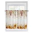 thumbnail image 1 of Eucalyptus Leaves Bathroom Window Curtain, Autumn Farmhouse Sunflowers Vines Light Filtering Coffee Kitchen Curtains, Bedroom Living Room Curtains 2 Panel 84"x54", 1 of 6