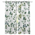 thumbnail image 1 of Eucalyptus Leaves Black Out Curtains 72 Inch Long, Light Blocking Drapes with Black Liner, Green Summer Botanical Watercolor Thermal Blackout Curtains for Bedroom Living Room 52"x72" 2 Panels, 1 of 8