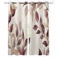 thumbnail image 1 of Eucalyptus Leaves Blackout Curtains 45 Inches Long for Bedroom, Brown Spring Botanical Aesthetic Thermal Insulated Room Darkening Black Out Window Curtain Panels Grommet Drapes for Living Room, 1 of 8