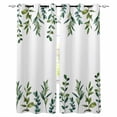 thumbnail image 1 of Eucalyptus Leaves Blackout Curtains for Bedroom Living Room Darkening Curtains 54 Inch Long Spring Pastoral Botanical Leaf Watercolor Short Curtain for Small Window Treatment Grommet Drapes 42"x54"x2, 1 of 9