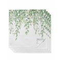 thumbnail image 1 of Eucalyptus Leaves Cloth Napkins Set of 4 Reusable Dinner Napkins, Green Summer Botanical Weeping Cocktail Napkin Washable Table Napkins for Wedding/Holiday Party/Baby Shower 20"x20", 1 of 7