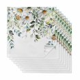 thumbnail image 1 of Eucalyptus Leaves Cloth Napkins, White Daisy Spring Floral Summer Botancial Washable and Reusable Dinner Napkins Set of 8, Table Napkin for Kitchen Party Birthday Wedding Hotel Housewarming 20"x20", 1 of 8