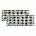 thumbnail image 1 of Eucalyptus Leaves Curtain Valances for Windows, Kitchen Valance Window Treatments Panel 2 Pack, Summer Botanical Black Checked Rod Pocket Short Curtains for Bathroom Bedroom 54 x 18 Inch, 1 of 8