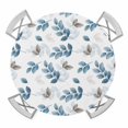 thumbnail image 1 of Eucalyptus Leaves Elastic Fitted Round Table Cover Watercolor Leaf Blue Waterproof Outdoor Tablecloth for Holiday Party, Picnic, Patio & Dining Fits Tables Up to 55"-60", 1 of 8