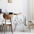 thumbnail image 1 of Eucalyptus Leaves Fabric Waterproof Tablecloth,Rectangle Watercolor Wrinkle Oil-Proof Resistant Table Cover for Dining Table, Buffet Parties and Campin,Grey Leaves(60" x 120" inch), 1 of 6