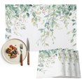 thumbnail image 1 of Eucalyptus Leaves Farmhouse Placemats Set of 4, Spring Botanical Washable Wipeable Table Mats for Dining Tables, Indoor Outdoor Kitchen Place Mats for Holiday Party Table Decor, 1 of 9