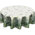 thumbnail image 1 of Eucalyptus Leaves Green Round Tablecloth 60 Inch Sage Leaf Washable Table Cloth Polyester Fabric Table Cover for Kitchen Room Picnic Party, 1 of 6