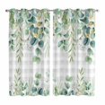 thumbnail image 1 of Eucalyptus Leaves Kitchen Curtains Window Panels, Summer Botanical Insulated Window Treatment Curtain, Grommet Curtains for Bedroom/Living Room/Bathroom, 2 Piece 42"Wx63"L, 1 of 8