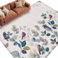 thumbnail image 1 of Eucalyptus Leaves Large Area Rugs for Bedroom Living Room, Soft Non Slip Carpet Bedside Rug, Retro Farmhouse Botanical Floral Birds Rectangular Floor Cover Kitchen Accent Rug 5'x7' for Office, 1 of 9