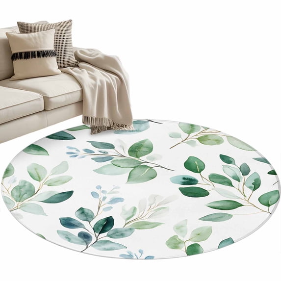 Eucalyptus Leaves Large Area Rugs for Bedroom Living Room, Soft Non ...