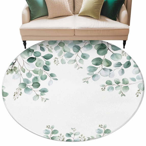 Eucalyptus Leaves Large Area Rugs for Bedroom Living Room, Soft Non ...