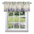 thumbnail image 1 of Eucalyptus Leaves Lavender Valance Curtain for Windows Watercolor Plants Vintage Rod Pocket Curtain Valances Short Window Treatments Panels for Kitchen Bathroom Laundry Room Basement 60 x 18 Inch, 1 of 9