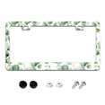 thumbnail image 1 of Eucalyptus Leaves License Plate Frames for Women Men Car Plate Holder Cover Metal Tag Aluminum Car Accessories Front Rear Plate Decor, 1 of 6